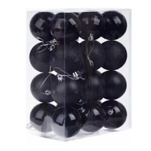 Christmas Ornaments New 24 Assorted Balls Mini 1.18 Inch Holiday Festive Decor